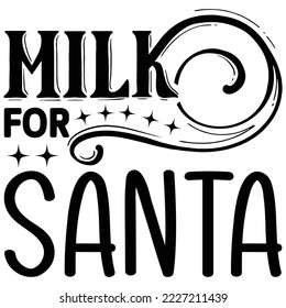 Milk for Santa vector file