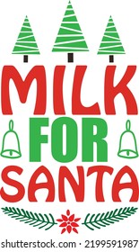 milk for santa vector file svg