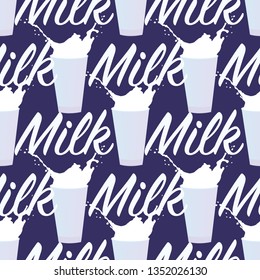 milk seamless pattern
