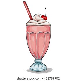 Milk shake cocktail color picture sticker