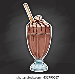 Milk shake cocktail color picture sticker