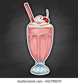 Milk shake cocktail color picture sticker