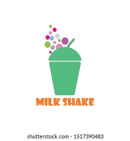 Milk shake cup vector icon design