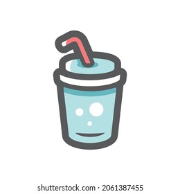 Milchschüttelbecher Vektorsymbol - Vektorgrafik