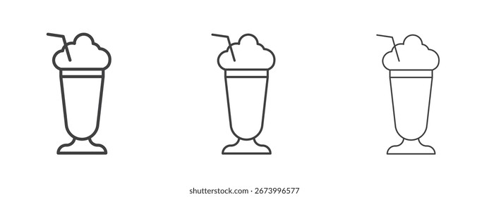 Diseño de icono de batido de leche, adecuado para Web, infografías, interfaz y App.