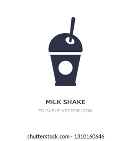 milk shake icon on white background. Simple element illustration from Food concept. milk shake icon symbol design.