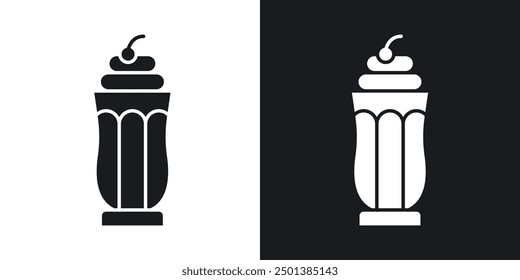 Milk shake icon in solid style