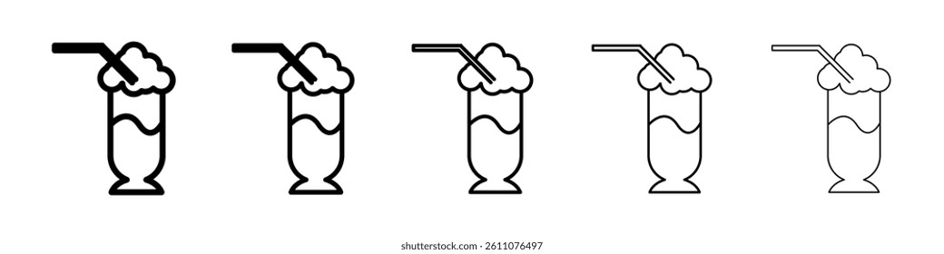 milk shake icon Symbol mark in Outline style