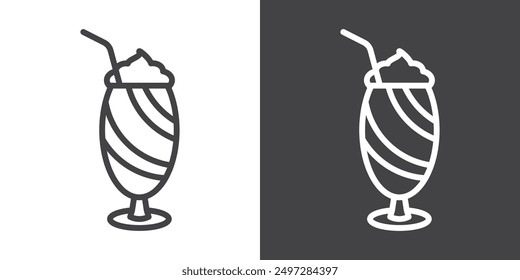 Milk shake icon vector logo set collection for web app ui