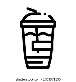 milk shake icon vector. milk shake sign. isolated contour symbol illustration