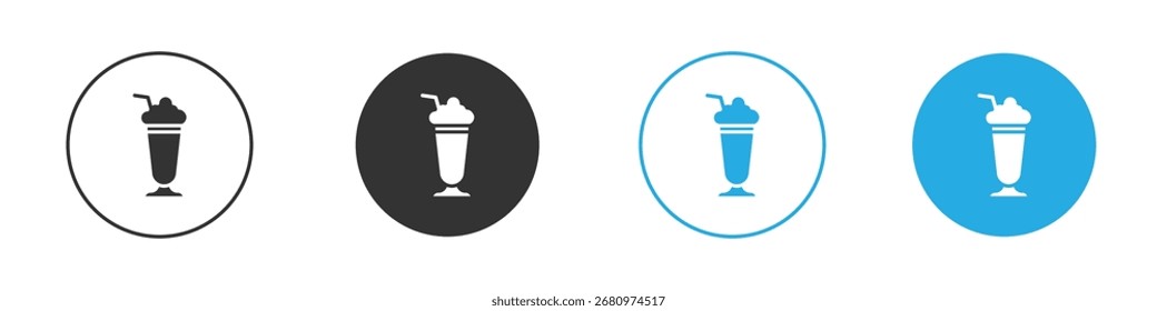 Milk shake icon vector style flat trendy collection.