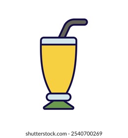 Icono de batido de leche con fondo blanco Vector Ilustración de stock
