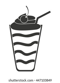milk shake isolated icon design, vector illustration  graphic 