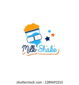 Milk Shake Logo Design Stock Vector (Royalty Free) 1289692315 ...