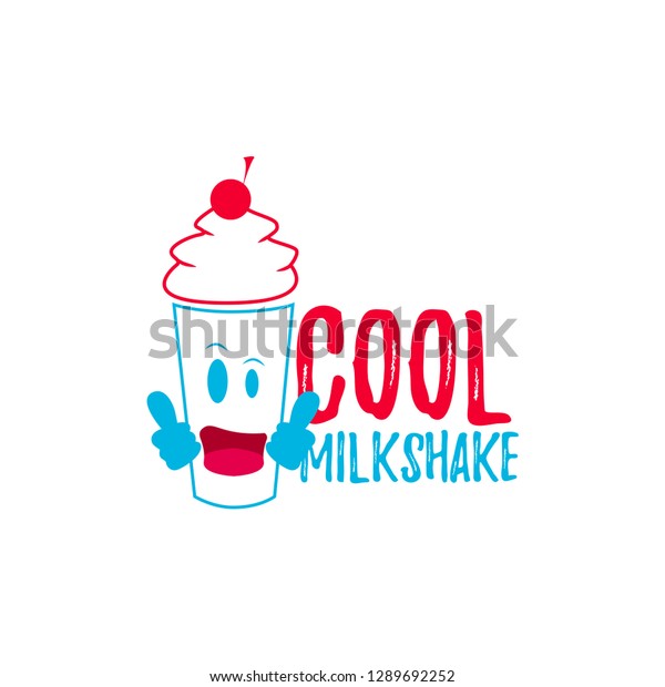 Milk Shake Logo Design Stock Vector Royalty Free 1289692252