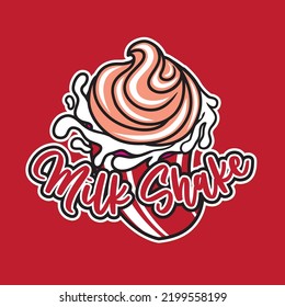 Milk Shake Logo with Splash