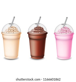 milk shake on white background