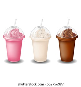 milk shake on white background