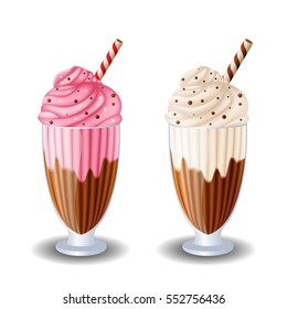 Milk Shake On White Background