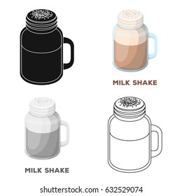 milk shake.Different types of coffee single icon in cartoon style vector symbol stock illustration web.