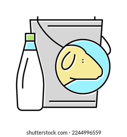 vector de icono de color de oveja lechera. signo de oveja lechera. ilustración de símbolo aislado