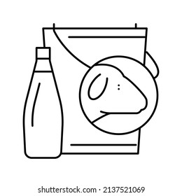 vector de icono de la línea de ovejas lecheras. signo de oveja lechera. símbolo de contorno aislado ilustración negra
