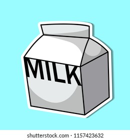 milk of simple color illustrations