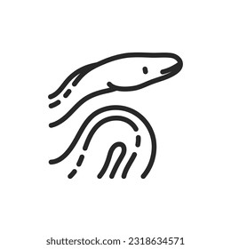 Icono de serpiente de leche. Signo editable de eslabón de vectores de serpiente de mascota doméstica, perfecto para tienda de mascotas, amantes del terrario, recursos de cuidado de reptil y servicios de clínica de veterinaria. 