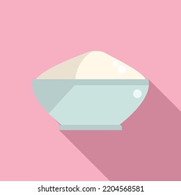 Milk soup icon flat vector. Cheese production. Cow food