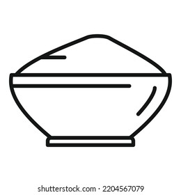 Milk soup icon outline vector. Cheese production. Cow food