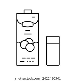 Milchsoy-Linie Symbol Vektorgrafik. Milchsoy-Schild. isoliertes Kontursymbol