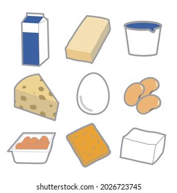 Milk and soy products and eggs












































 
