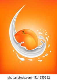 milk splash with apricot
