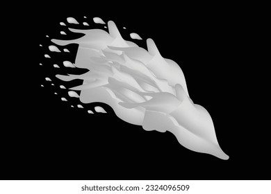 arte de salpicadura de leche en ilustrador .