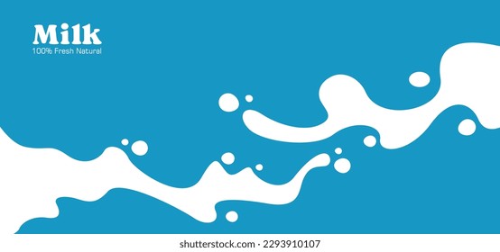 Pancartas de la leche Splash de fondo de la granja de productos lácteos nata vectores de yogur