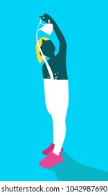Milk splash to be strong Girl. Vector illustration
