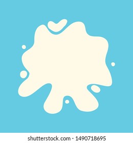 Milk splash and blot design, shape creative illustration