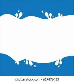 Milk splash blue and white background vector illustration