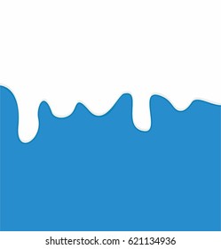 Milk splash blue and white background vector illustration