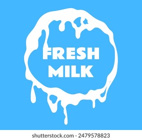 Milk splash dairy banner concept. Vector cartoon graphic design element illustration