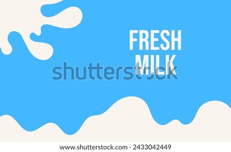 Milk splash dairy banner concept. Vector cartoon graphic design element illustration