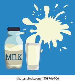 Milk splash digital design, vector illustration 10 eps graphic