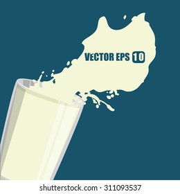 Milk splash digital design, vector illustration 10 eps graphic