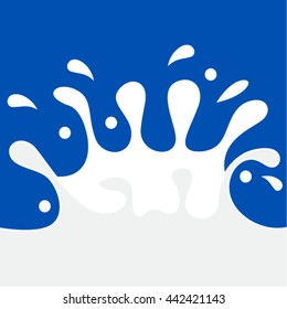 Milk splash with milk drops