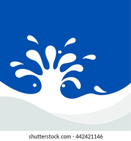 Milk splash with milk drops