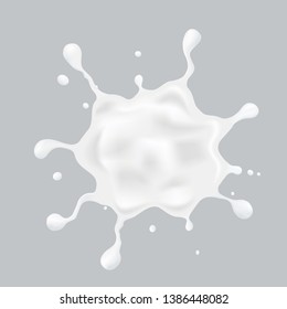 Milk splash, element for advertising and packaging, vector illustration.