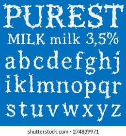 Milk Splash Font, Part 2/3 Small letters