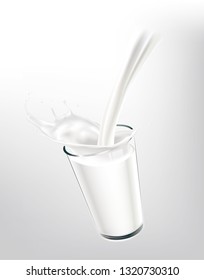 milk splash in a glass