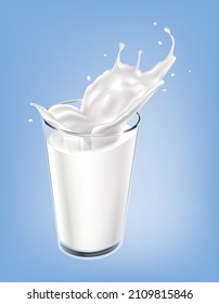 Milk Splash In A Glass
