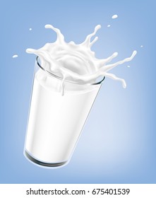 Milk Splash In A Glass